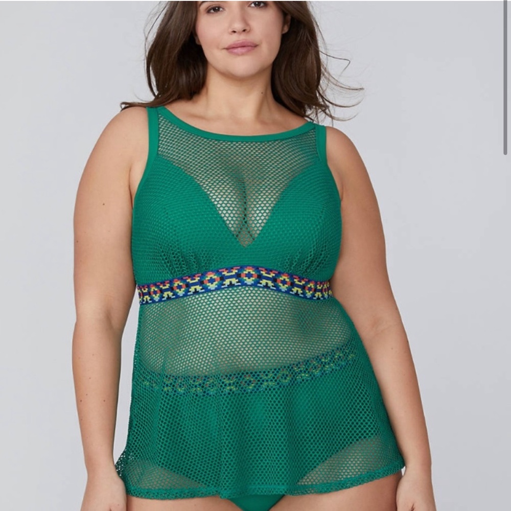 Lane Bryant Mesh Swim Top and Bottoms